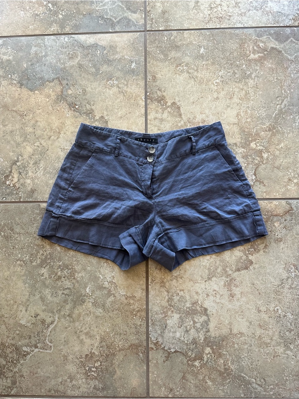 theory Navy Shorts